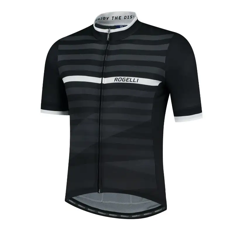 Tröja Rogelli Stripe Jersey SS Svart/Vit
