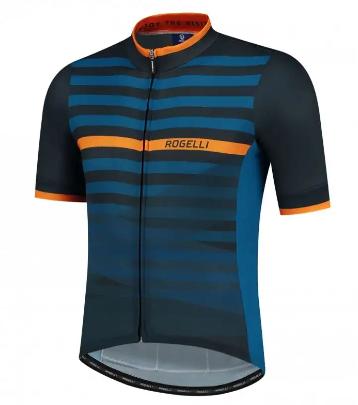 Tröja Rogelli Stripe Jersey SS Blå/Orange