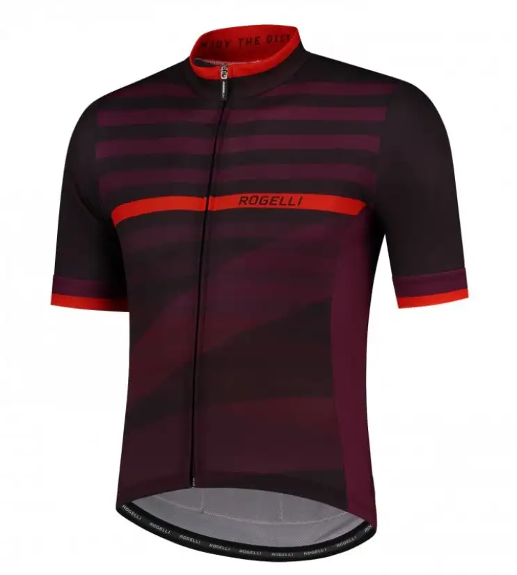 Tröja Rogelli Stripe Jersey SS Röd/Röd