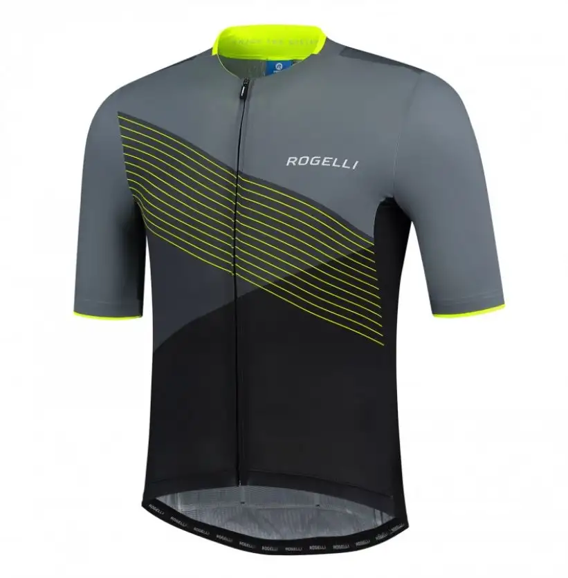 Tröja Rogelli Spike Jersey SS Svart/Grå/Gul