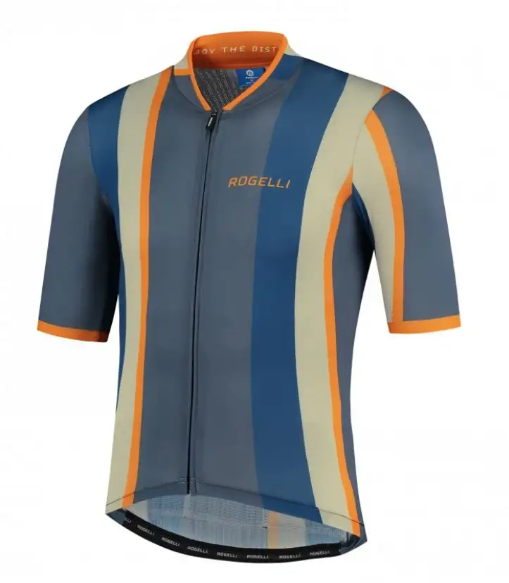 Tröja Rogelli Vintage Jersey SS Grå/Blå/Orange