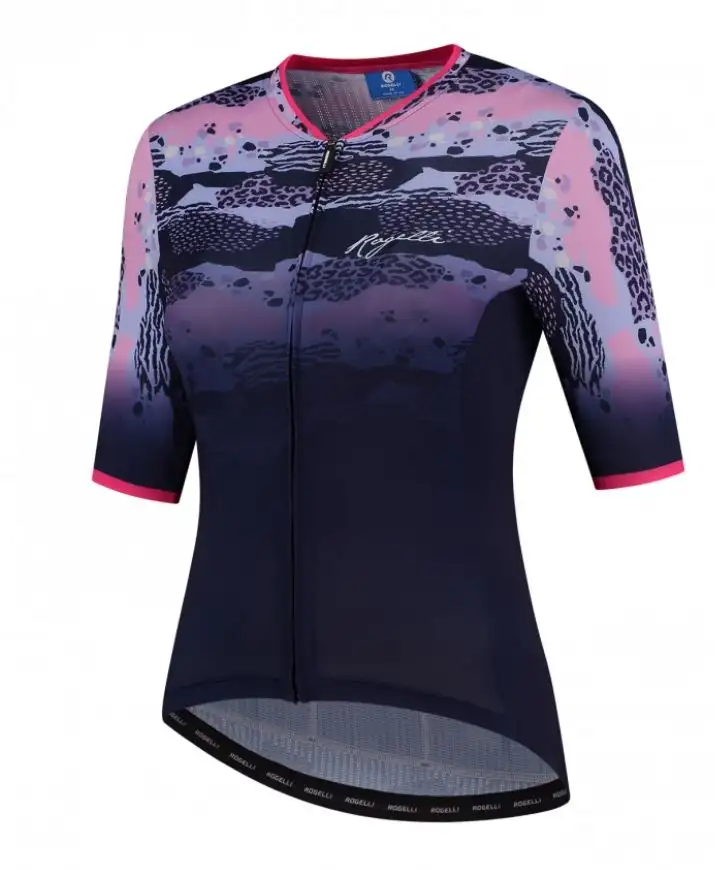 Tröja Rogelli Animal Jersey SS Blå/Rosa