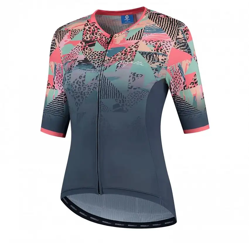 Tröja Rogelli Animal Jersey SS Blå/Coral