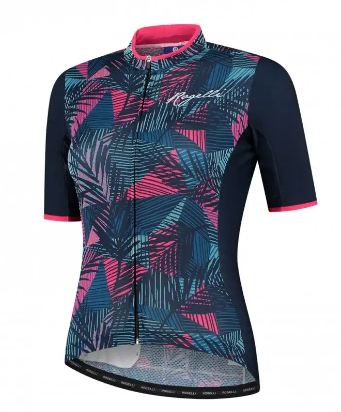 Tröja Rogelli Leaf Jersey SS Blå/Rosa