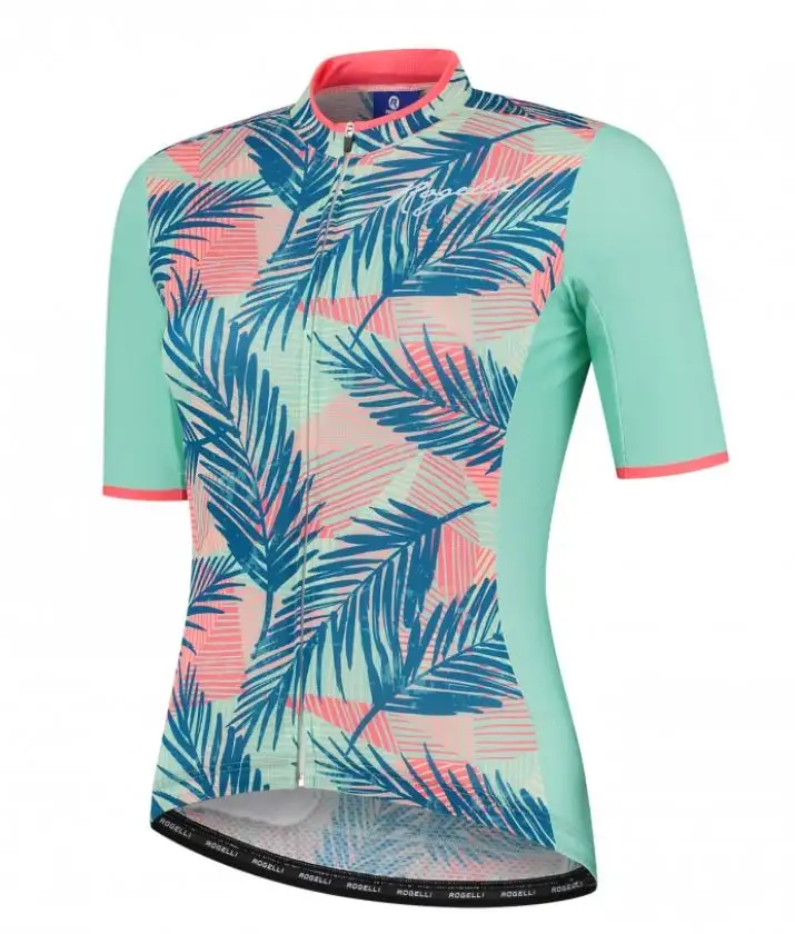 Tröja Rogelli Leaf Jersey SS Dam Mint/Coral