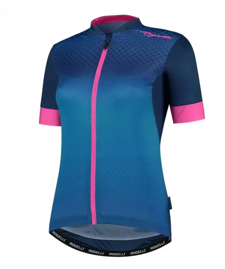 Tröja Rogelli Lux Jersey SS Dam Blå/Rosa