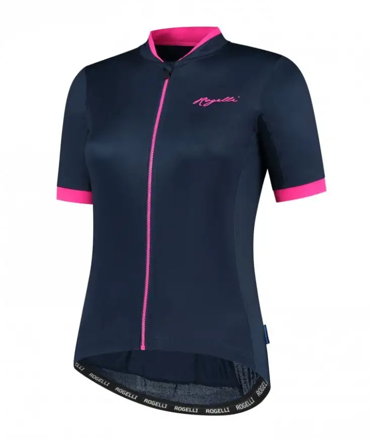 Tröja Rogelli Essential Jersey SS Dam Blå/Rosa