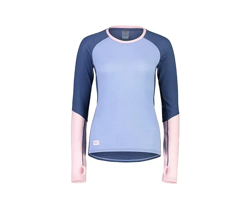 Tröja Mons Royal Wool Womens Bella Tech LS Blå