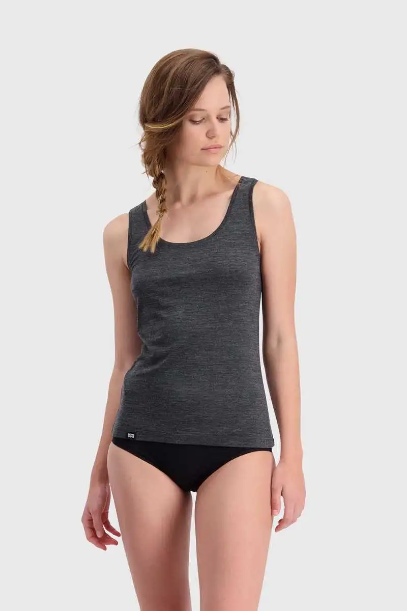 Linne Mons Royal Wool Viva La Tank dam svart