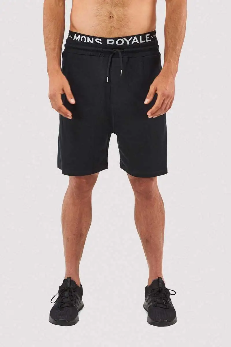 Baggy Shorts Mons Royal Wool Covert svart