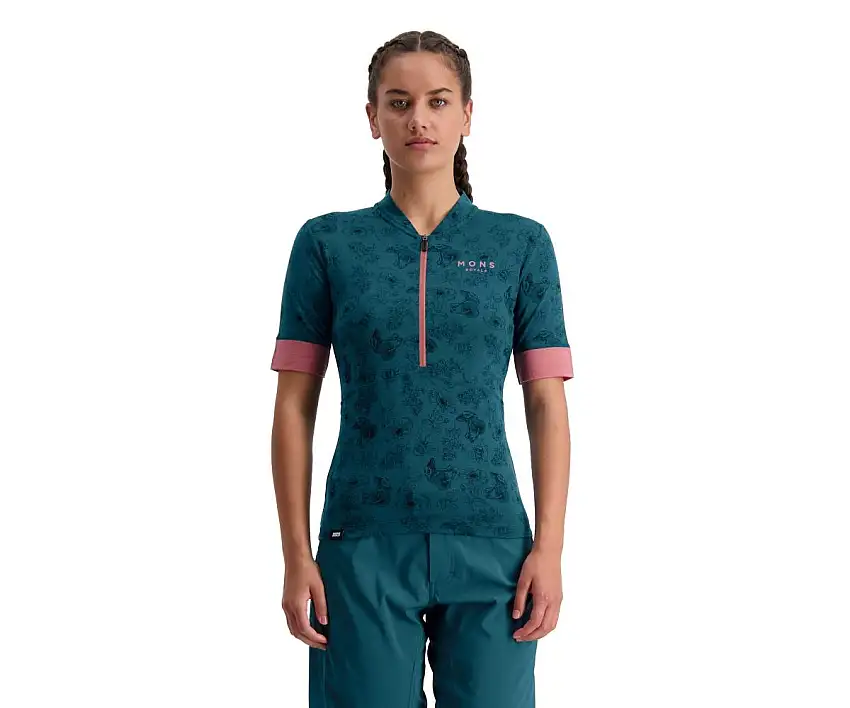 Tröja Mons Royal Wool Womens Cadence Half Zip Grön