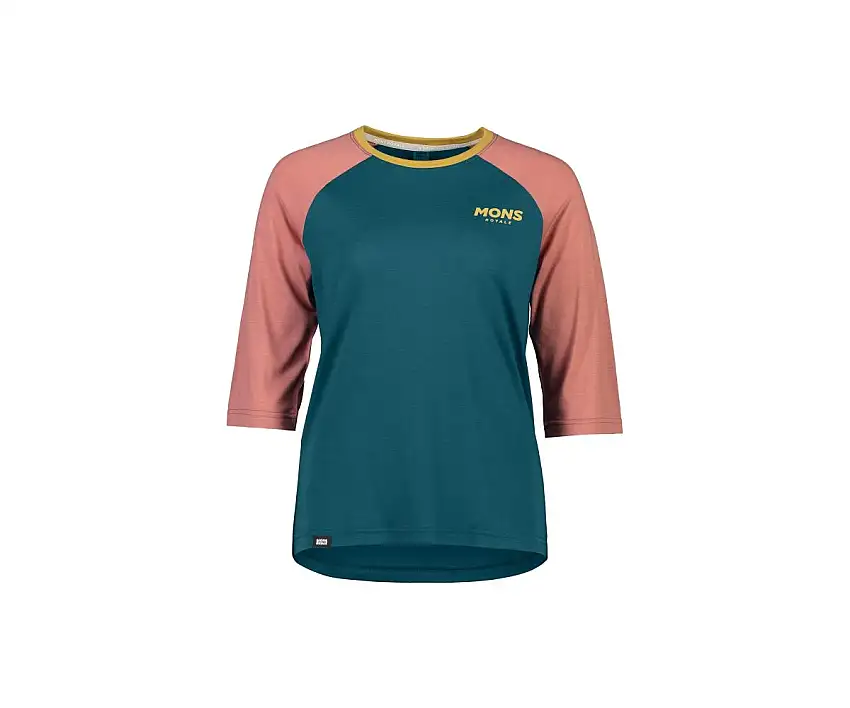 Töja Mons Royal Wool Womens Tarn Freeride Raglan 3/4 Blå