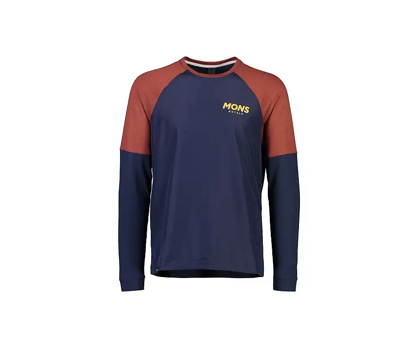 Tröja Mons Royal Wool Mens Tarn Freeride LS Wind Jersey Navy