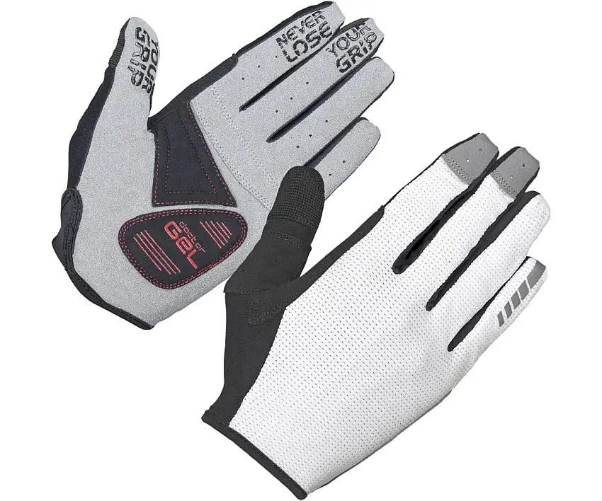 Handskar GripGrab Shark Padded Full Finger vit