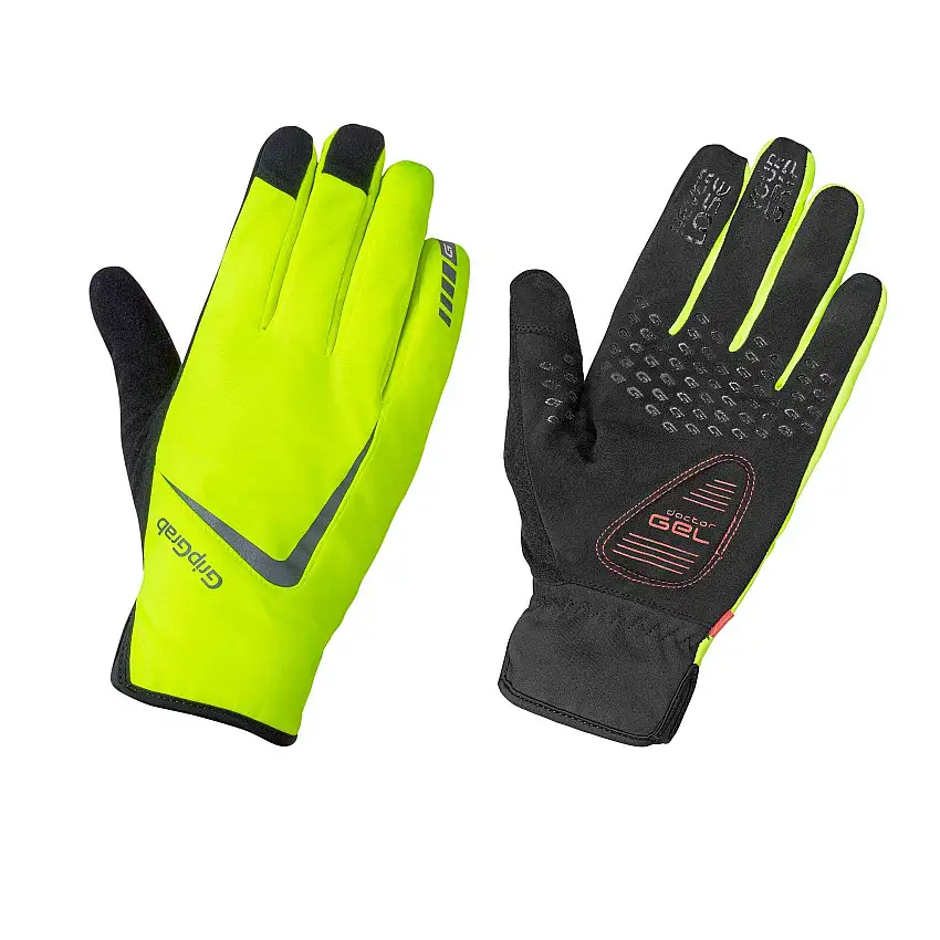 Handskar GripGrab Cloudburst Waterproof Midseason hi-vis gul