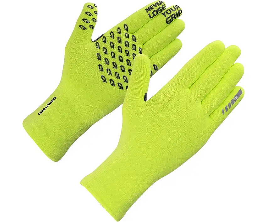 GripGrab Waterproof Knitted Vinterhandskar Yellow Hi-Vis