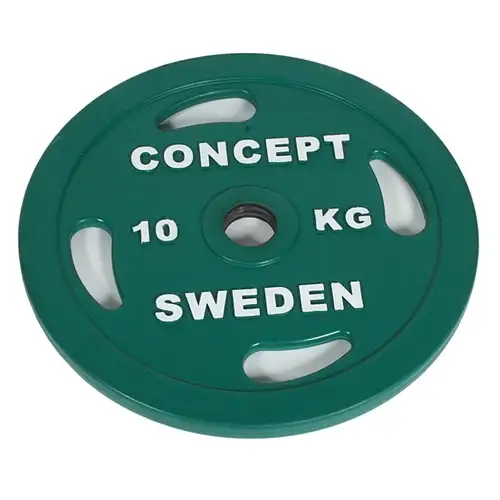 Viktskiva Concept Int. Gummivikt Green 10 Kg