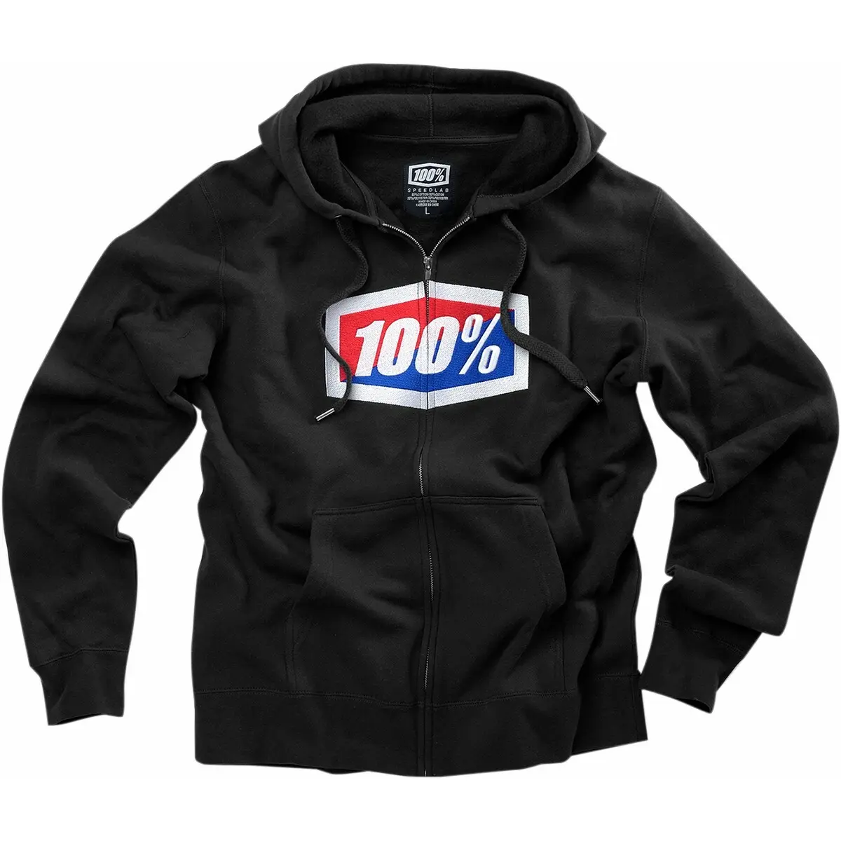 100% huvtröja med dragkedja Official Fleece