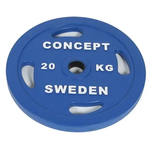 Viktskiva Concept Int.Gummivikt Blue 20 Kg