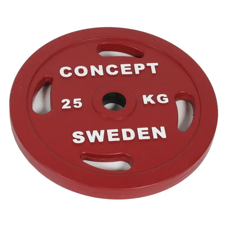 Viktskiva Concept Int.Gummivikt Red 25 kg