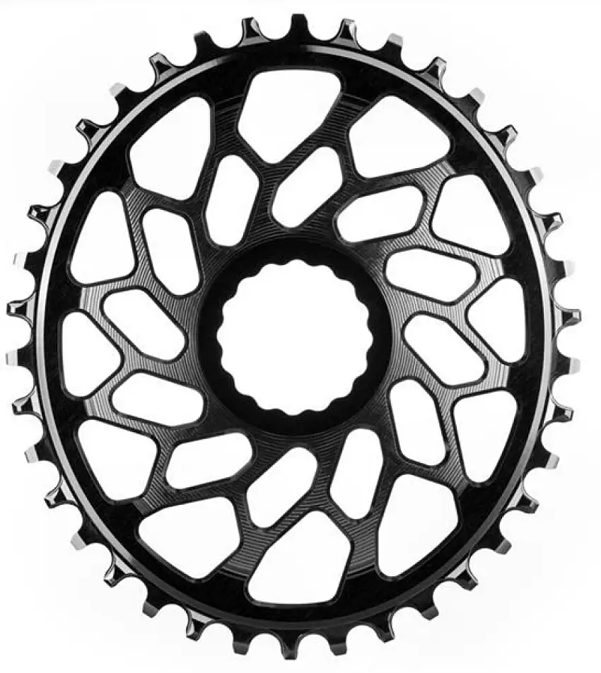 Absolute Black Singlespeed Drev 38T Oval Direkt Montering Svart