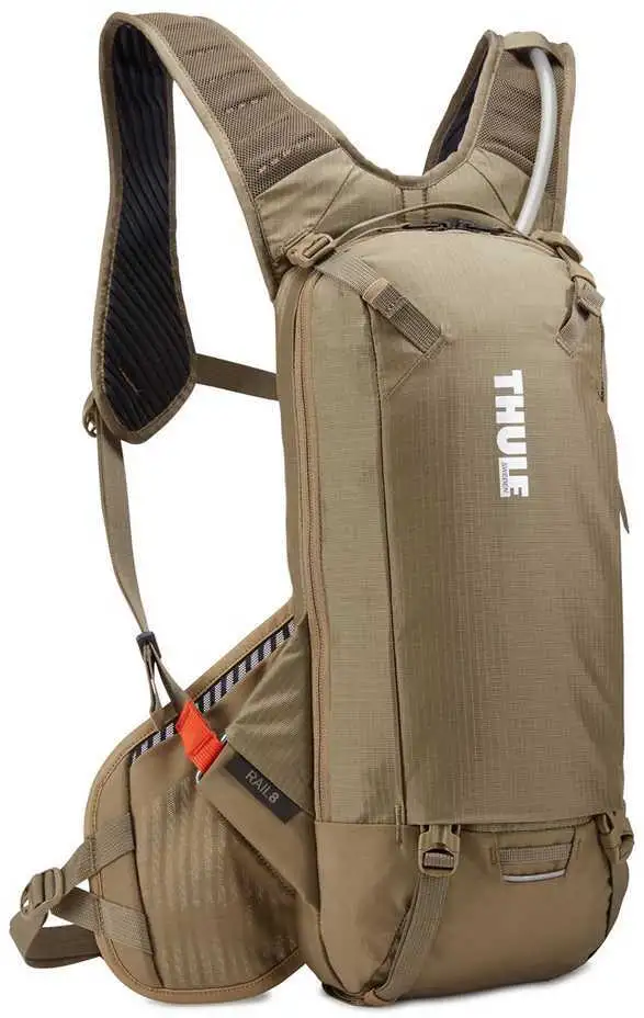 Ryggsäck Thule Rail Bike 8 l med 2.5 l vätskebehållare brun/grön