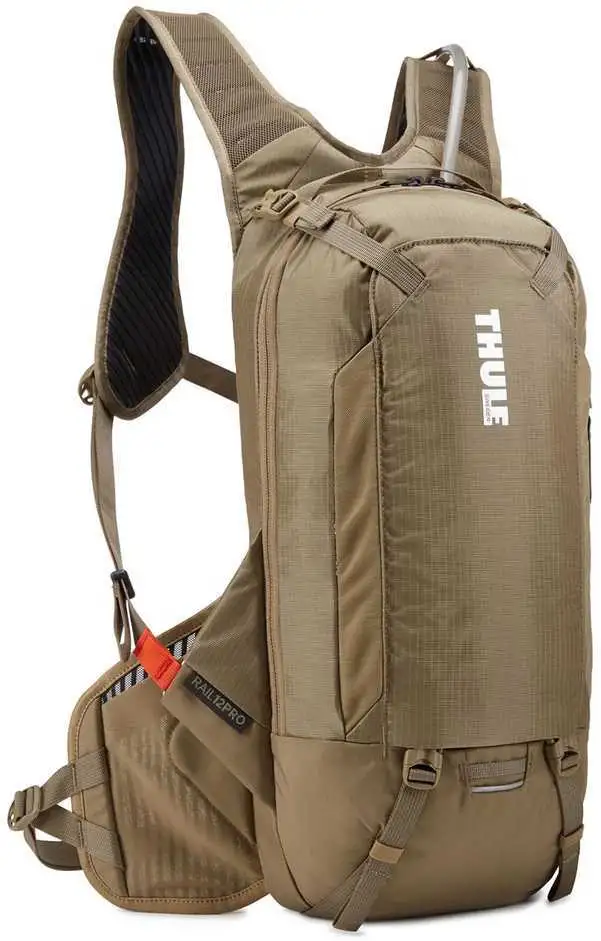 Ryggsäck Thule Rail Bike Pro 12 l med 2.5 l vätskebehållare brun/grön