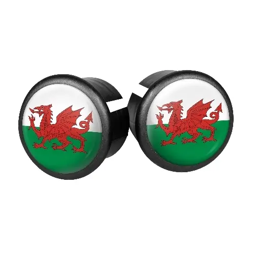 Ett par påskjutbara styrstångshängare i plast för Wales på karta Velox