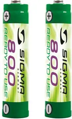 Batteri Sigma Nimh 800 mAh AA 2-pack