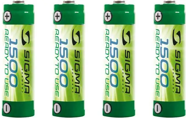 Batteri Sigma Nimh 1500 mAh AA 4-pack