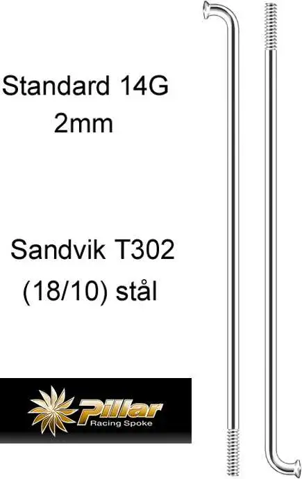 Eker Pillar 2.0 x 250 mm rostfri styck