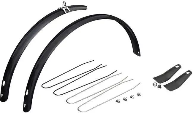 Skärmset Eurofender Snello Suspension 46 28" svart/silver