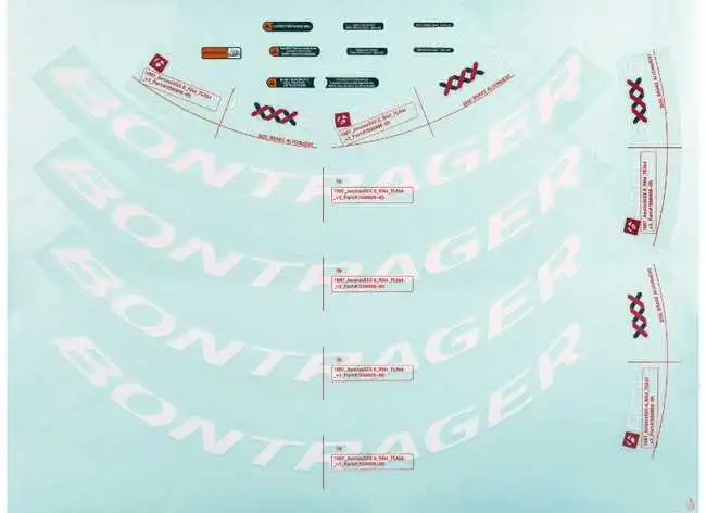 Decal Bontrager Aeolus XXX 6 White/Red