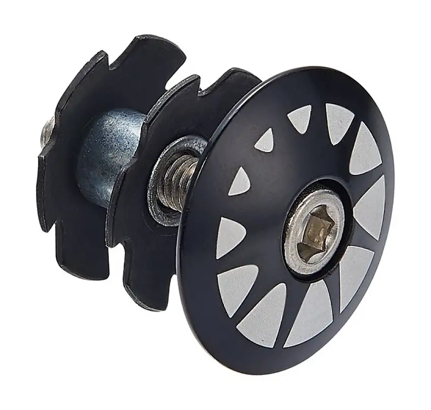 Expander + top cap svart 1 1/8" M/Cap till Aheadset