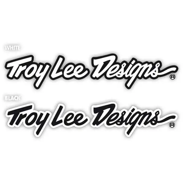 Klistermärke Troy Lee Designs Signature White/Black 5" 24-pack