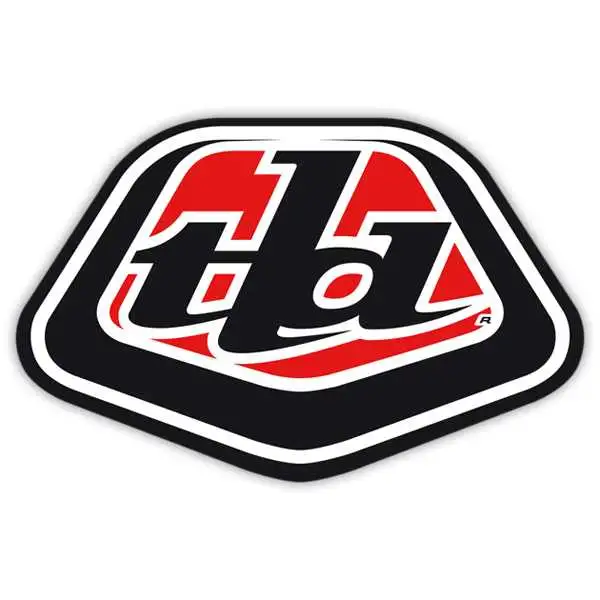 Klistermärke Troy Lee Designs Icon 7" röd/svart 25-pack