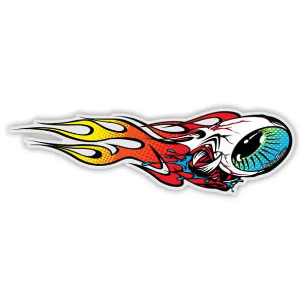 Klistermärke Troy Lee Designs Flaming Eyeball Right röd/gul