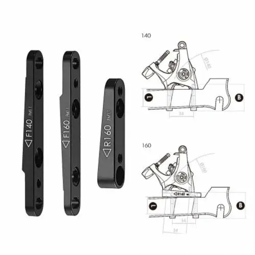 Bakre adapter Tektro flat mount 160 f-6