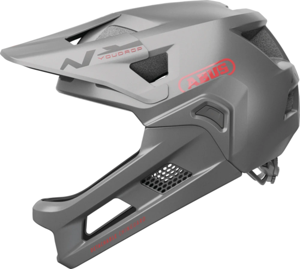 ABUS YouDrop FF Ti Silver Fullface Cykelhjälm One Size