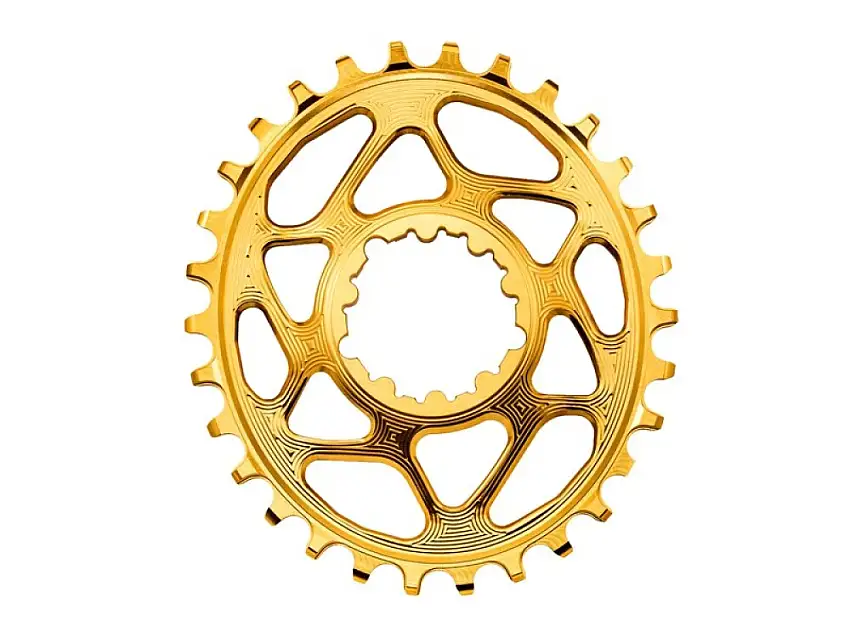 Absolute Black Drev oval Direkt montering GXP SRAM guld