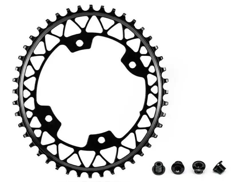 Absolute Black oval drev till gravel Svart 48t, ø110, 4 håls