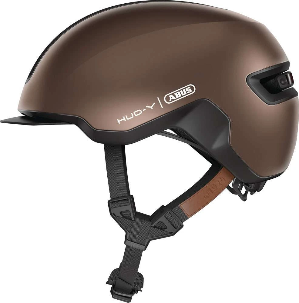ABUS HUD-Y cykelhjälm LED metallic copper