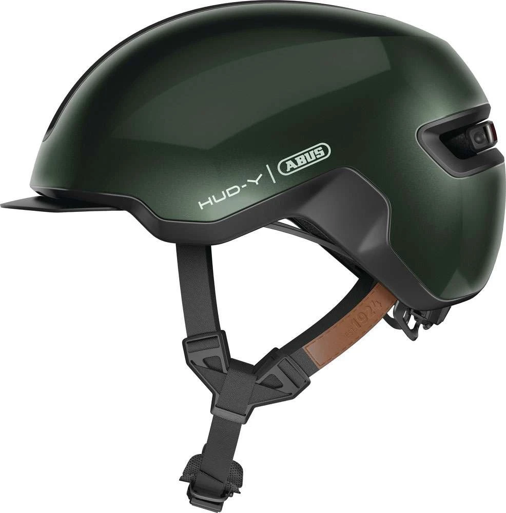 ABUS HUD-Y cykelhjälm LED Moss Green