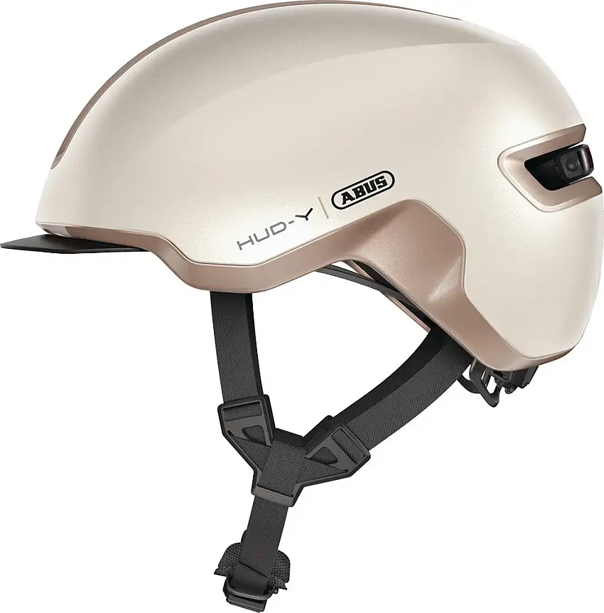ABUS HUD-Y cykelhjälm LED champagne gold