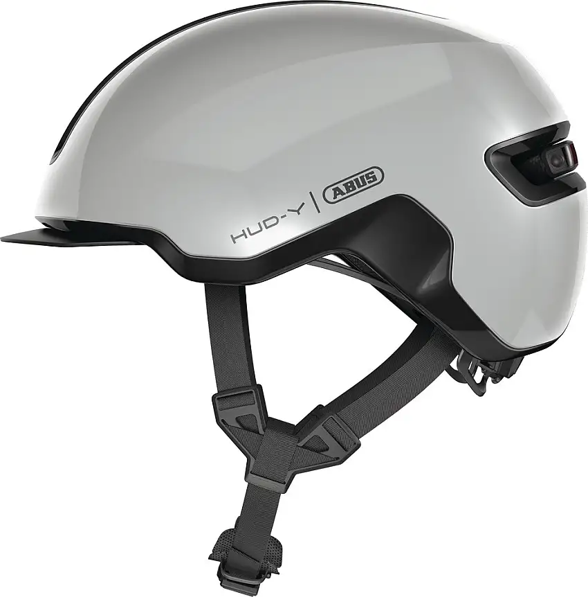 ABUS HUD-Y cykelhjälm LED Race Grey