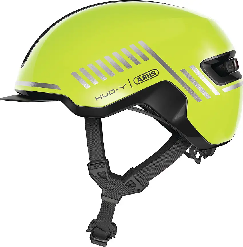 ABUS HUD-Y cykelhjälm LED Signal Yellow