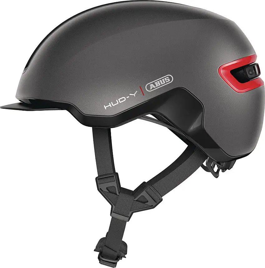 ABUS HUD-Y cykelhjälm LED Titan