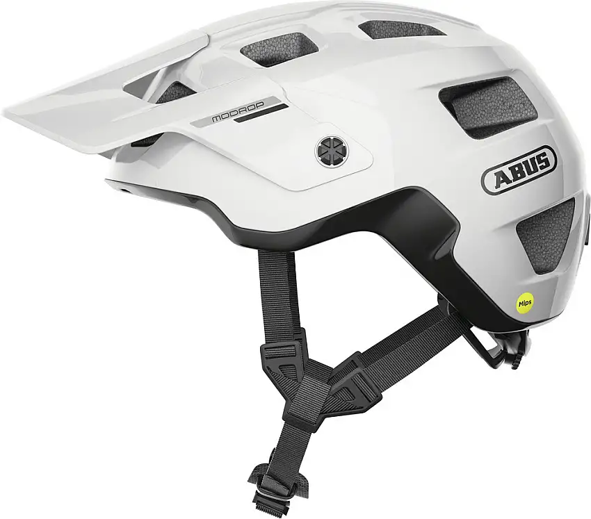 ABUS MoDrop MIPS MTB cykelhjälm shiny white