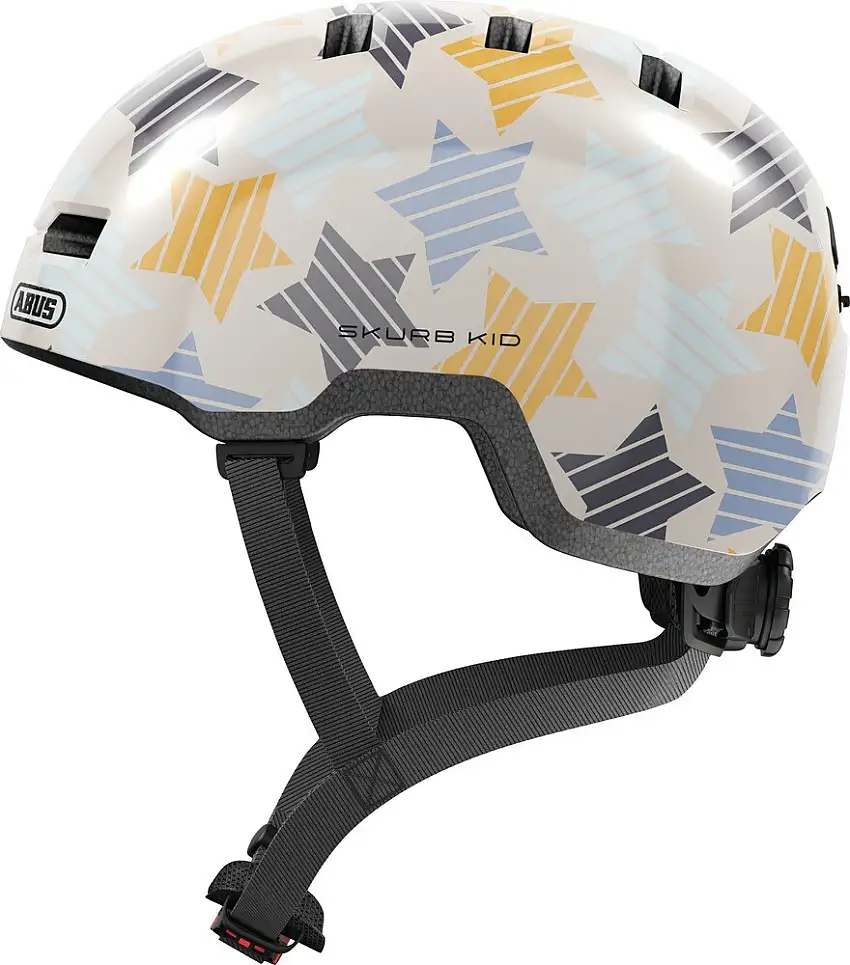 ABUS Skurb Kid cykelhjälm grey stars
