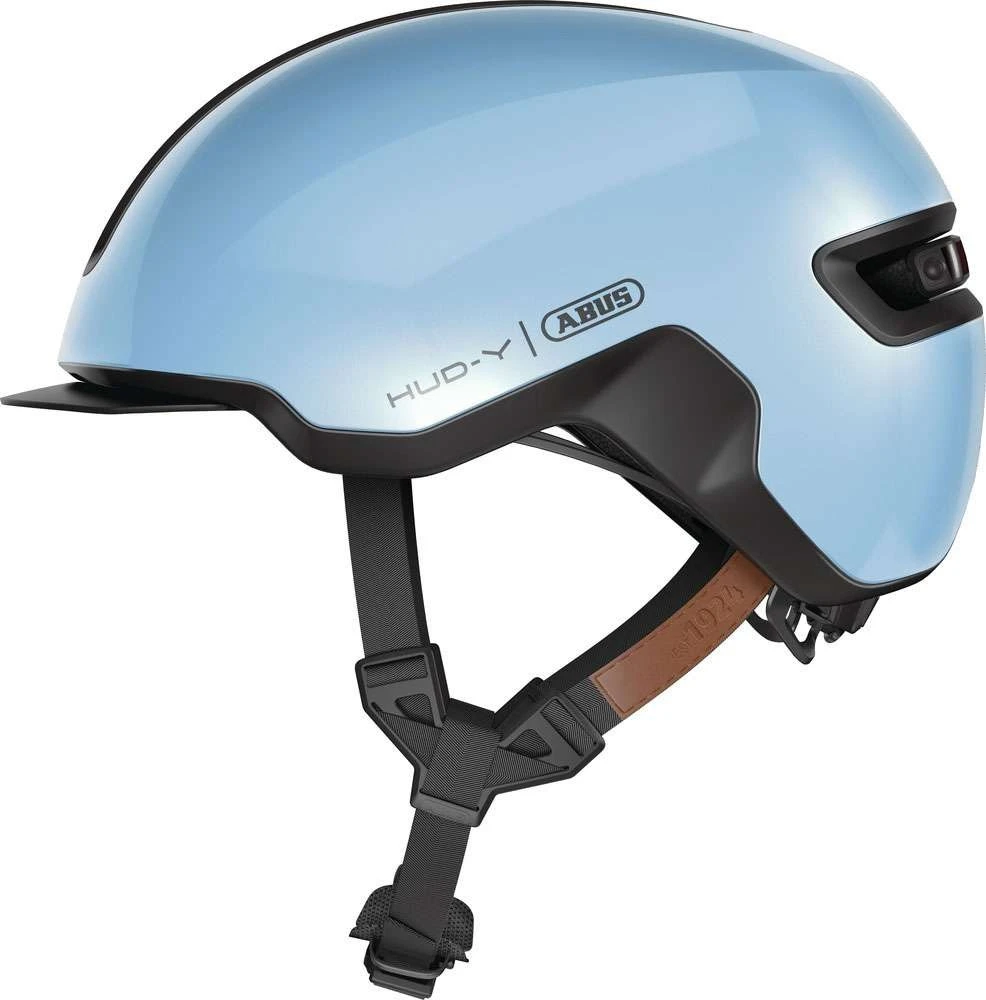 ABUS HUD-Y cykelhjälm LED iced blue